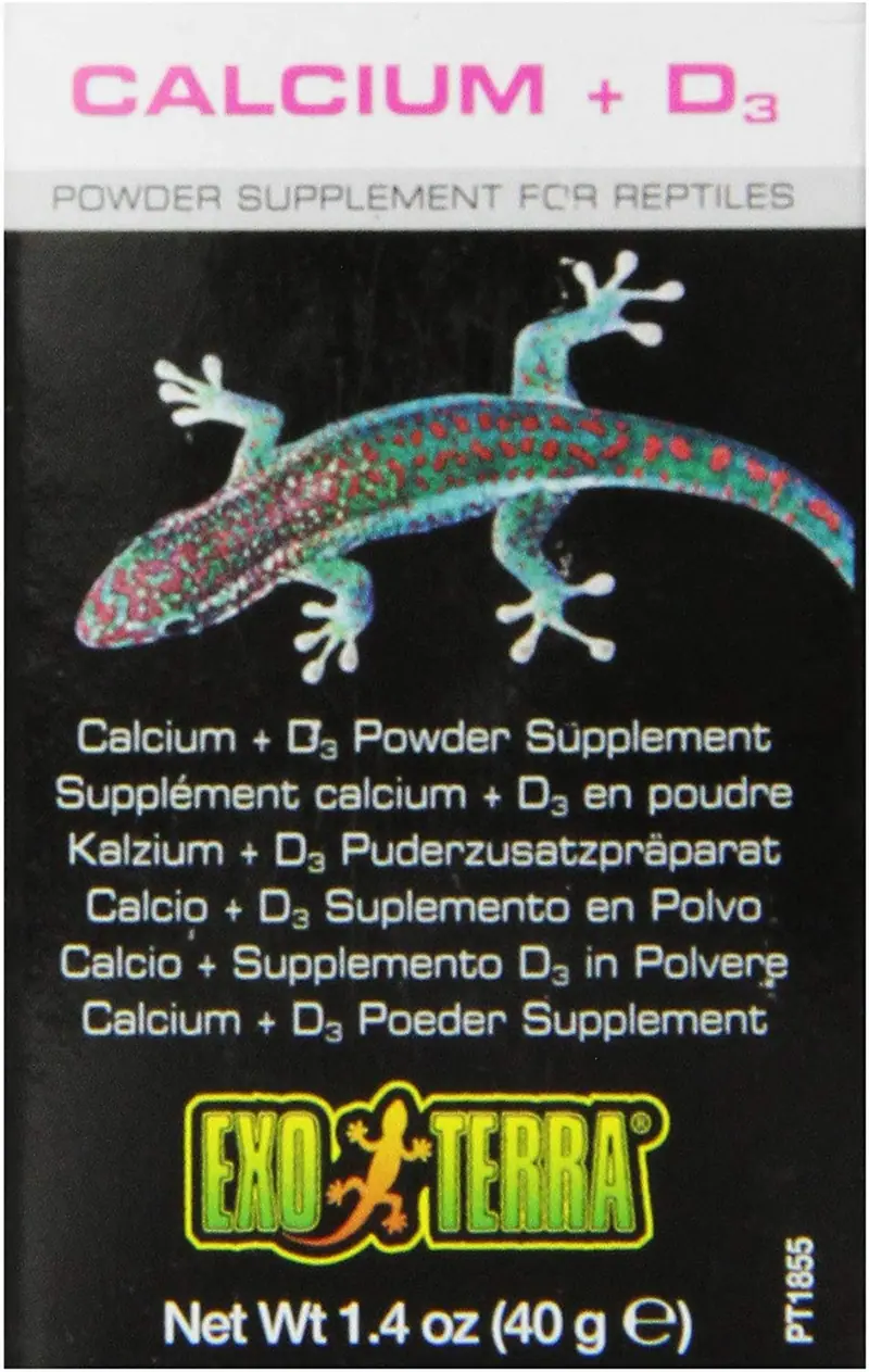 EXO TERRA Calcio + D3 polvo Reptiles Suplemento, 1.4-ounce