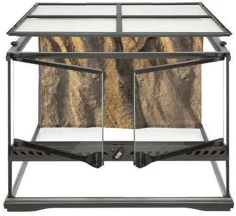 Exo Terra terrario pequeño completamente de vidrio, de 18 x 18 x 12 pulgadas.
