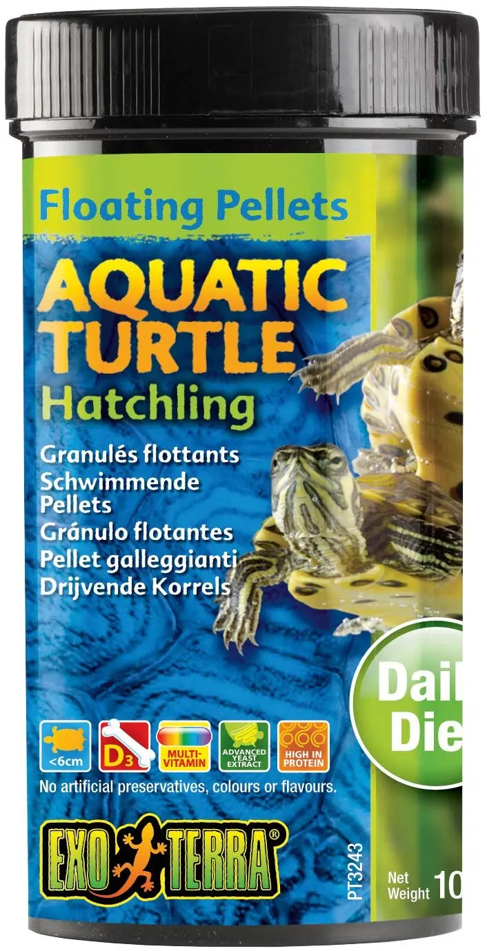 EXO TERRA Turtle Hatchling Aquatic Alimentos, 3.7-ounce