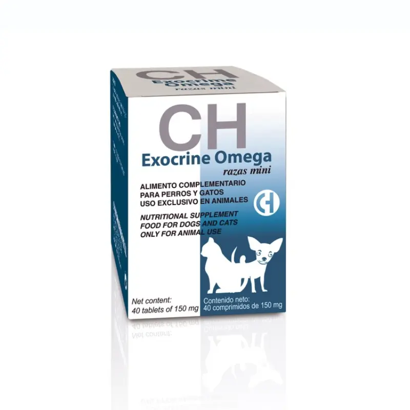 Exocrine Omega Razas Mini 150 mg (40 comp.) – Chemical Iberica