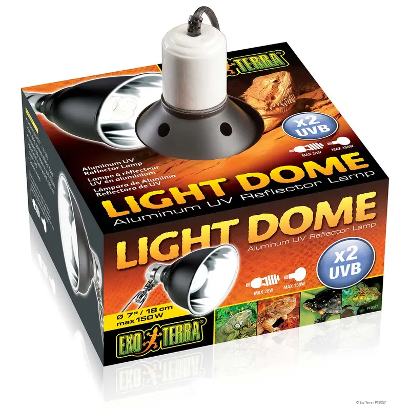 Exoterra Ligth Dome Lampara de Aluminio Reflectora de UV 18 cm