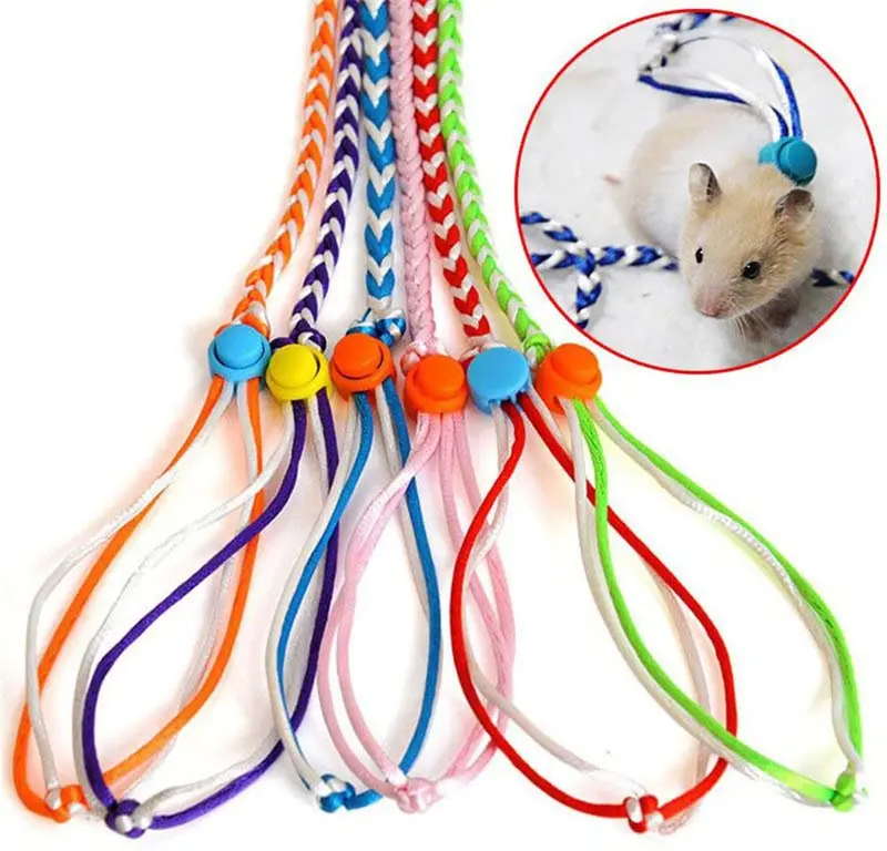 extender Animal Pequeño Leash Lead Arnés Cuerda hámster rata mouse ajustable cuerda