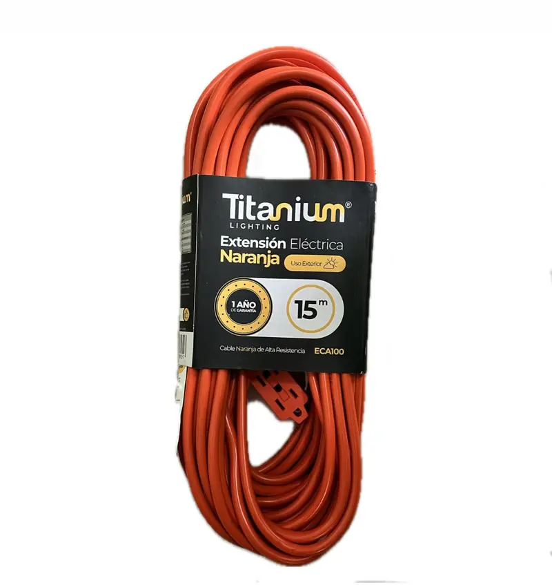 EXTENSION ELECTRICA NARANJA 15 MTS