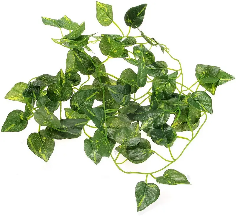 FACILLA Artificial Scindapsus vid para reptiles Lagarto camaleón Habitat decoración verde