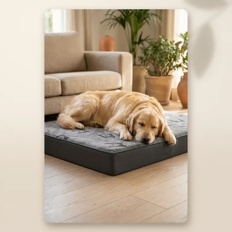 FEANDREA Colchón para Perros XL 105x73 cm - Doble Cara, Invierno y Verano