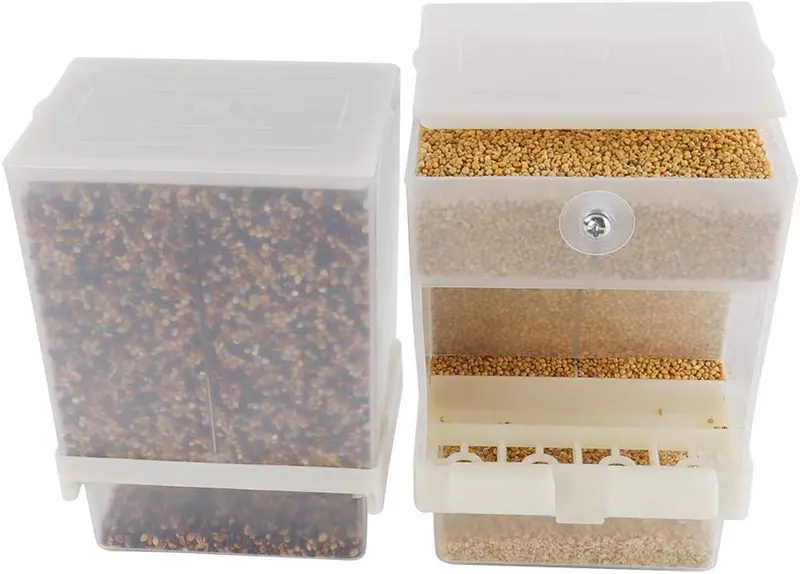 FinYii - 2 comederos automáticos para pájaros sin desorden, para periquitos, canarios, cacatúas