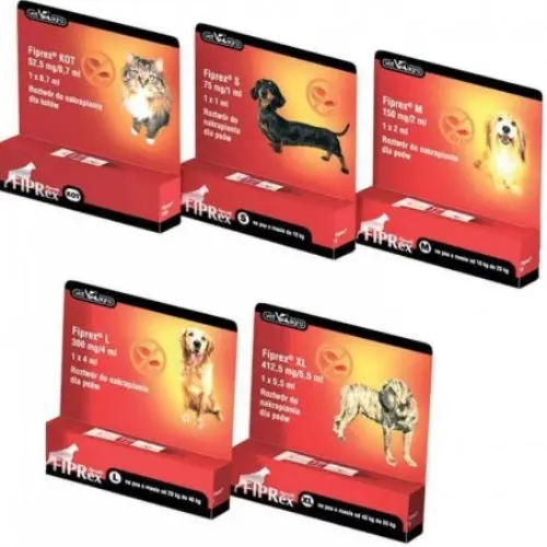 Fiprex Pipetas Antiparasitarias 12 Uds | Fipronilo para Perros y Gatos