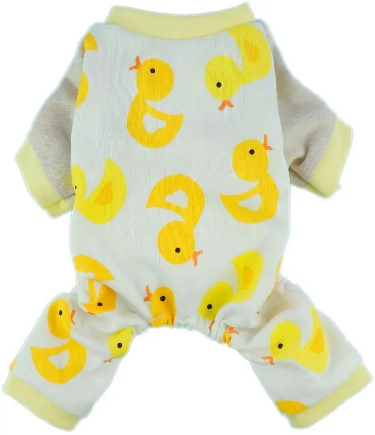 Fitwarm Cute Duck Dog Pajamas Dog Clothes Dog Jumpsuit Pet Cat Pjs