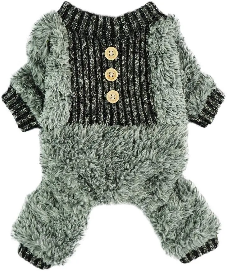 fitwarm Fuzzy Fleece perro de mascota Ropa Térmica Para pijamas Pjs Escudo Jumpsuit