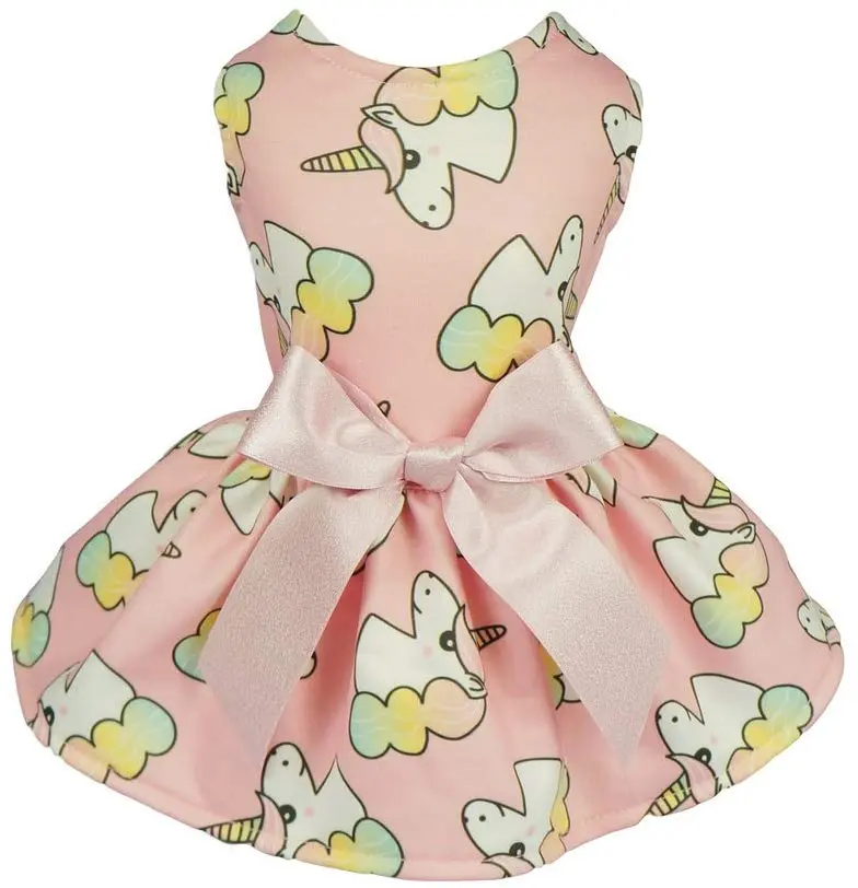 Fitwarm - Ropa de unicornio para mascotas, vestido para perro, gato, chaleco, camisas, color rosa