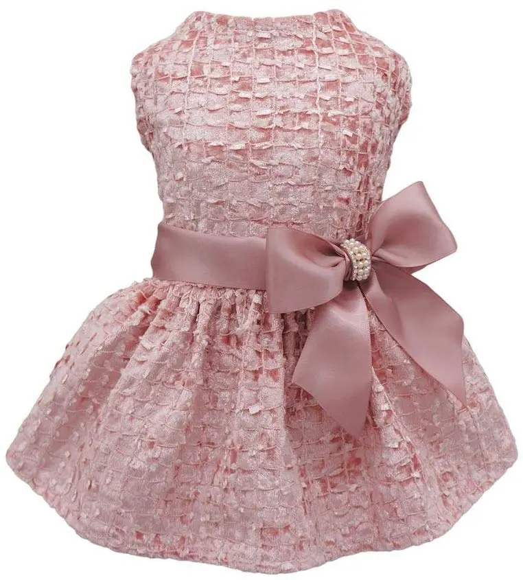 Fitwarm - Vestidos de perro bordados para mascotas, vestido de baile de graduación, color rosa