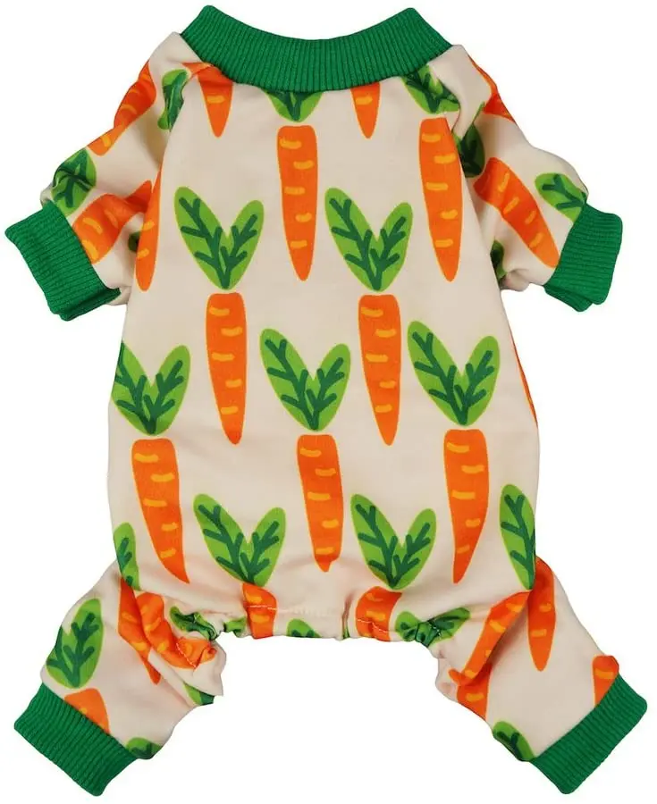 fitwarm zanahoria mascota ropa para pijamas de gato pijama overol Camisas