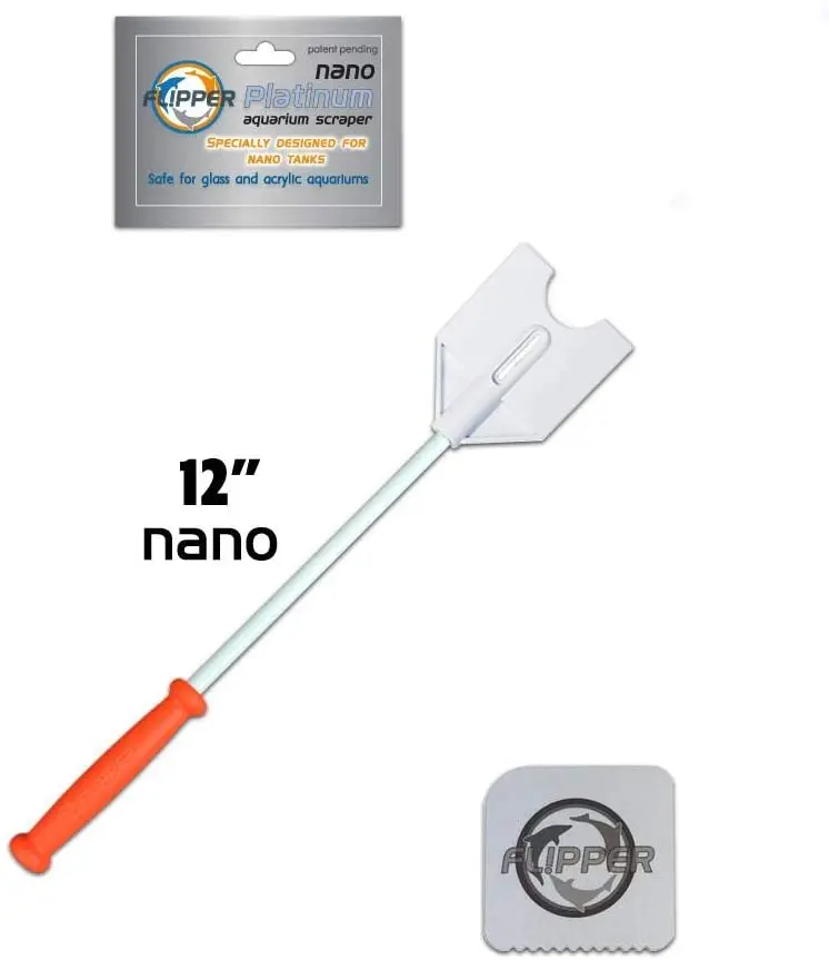 FL!PPER - Rascador de manos para acuario de platino para tanques de vidrio y acrílico