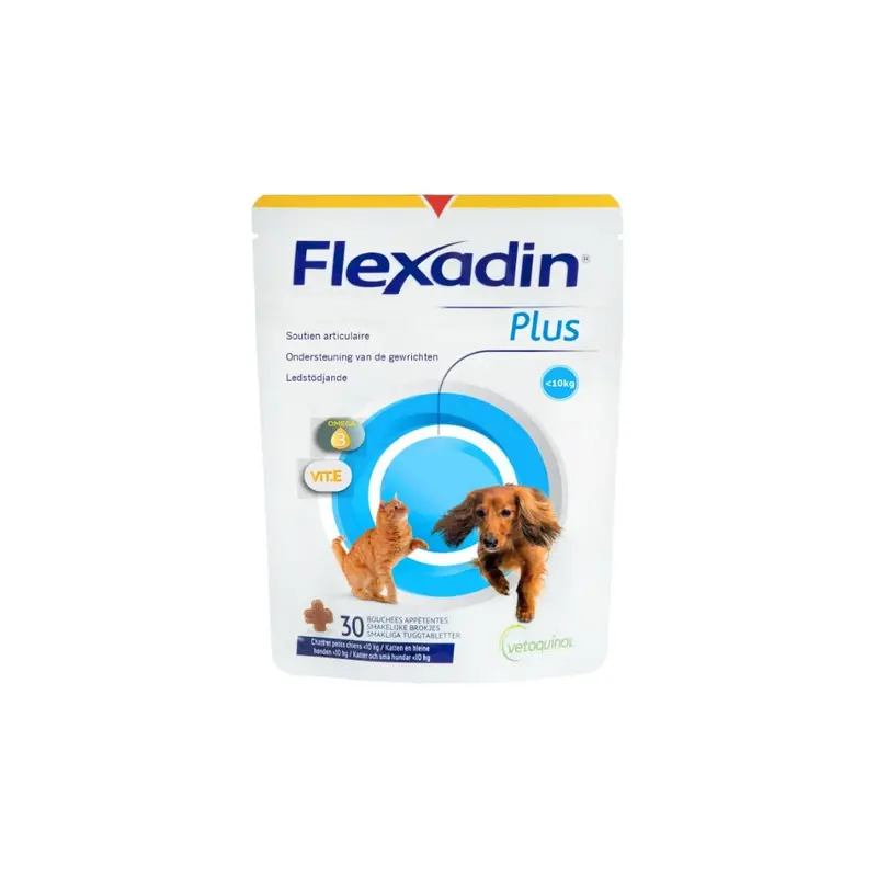 Flexadin Plus Mini 30 Comprimidos | Condroprotector para Perros y Gatos