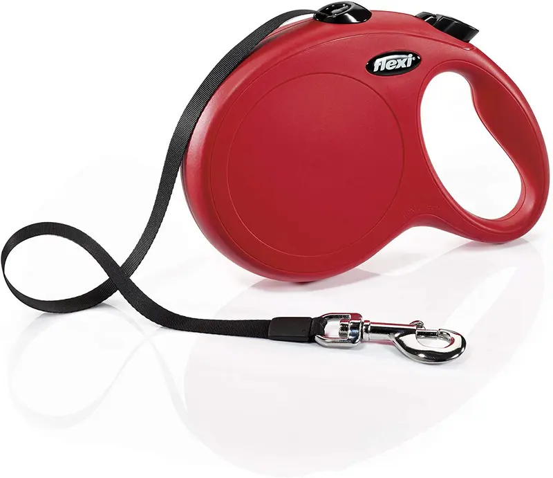 Flexi Classic Correa retráctil para perro en rojo, 26.0 in