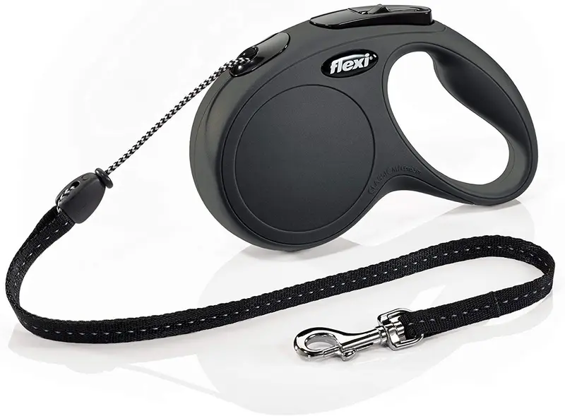 Flexi New Classic - Correa retráctil para perro, color negro