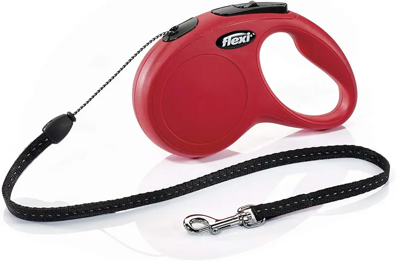 Flexi New Classic - Correa retráctil para perro (tamaño pequeño, color rojo