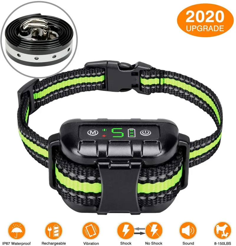 Flittor Bark Collar, No Bark Collar Rechargeable with Beep, Anti bark Collar with Adjustable Sensitivity and Intensity Beep Vibration No Harm Shock for Small Medium Large Dogs