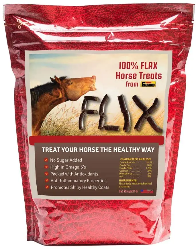 Flix 9 libras, 100% linaza saludables para caballos, alto en Omega-3