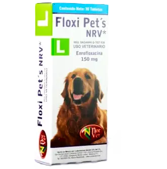 Floxi Pets NRV L 30 Tabletas ( Enrofloxacina 150 mg )