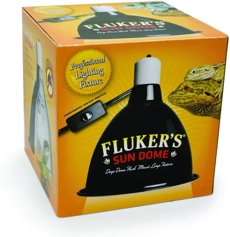 Fluker 27004 Mini lámpara de cúpula solar reptil – accesorio de cúpula profunda, 5.5 pulgadas