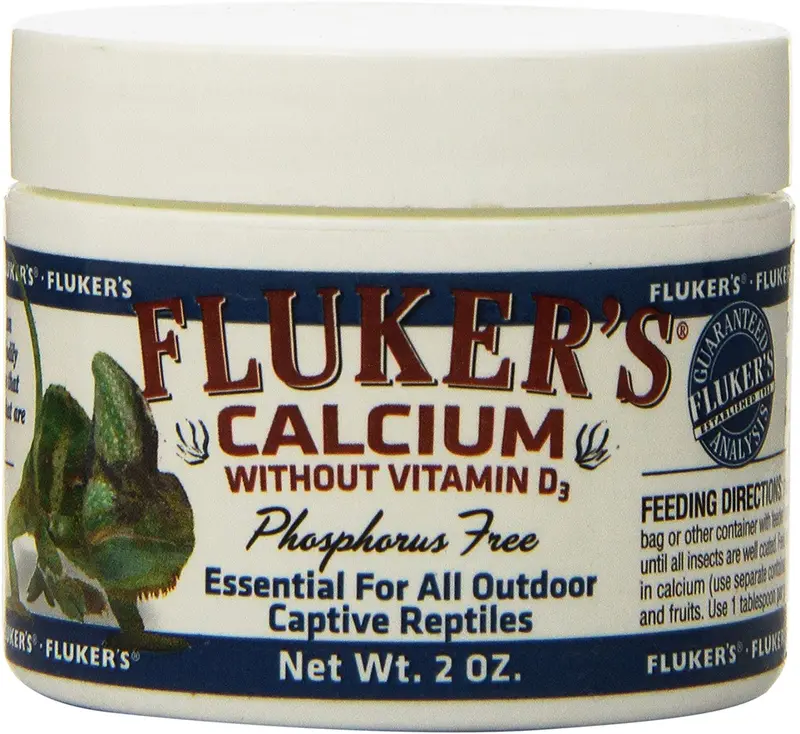 Fluker 73015 Suplemento de calcio reptil sin vitamina D3, 2 onzas