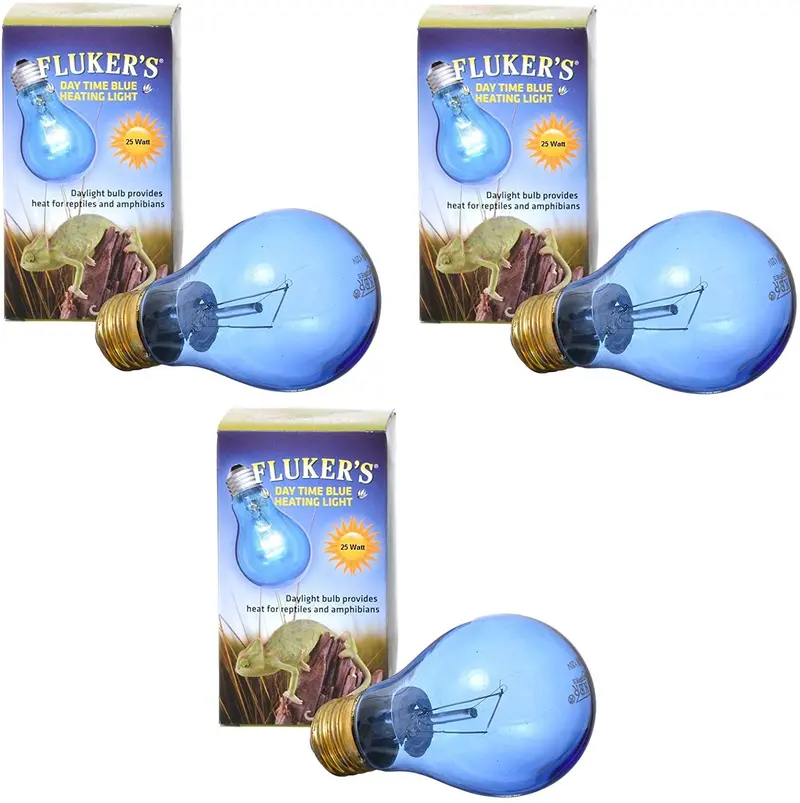 Fluker de 25 W, luz de día Reptil Azul Bombillas (3 Pack)