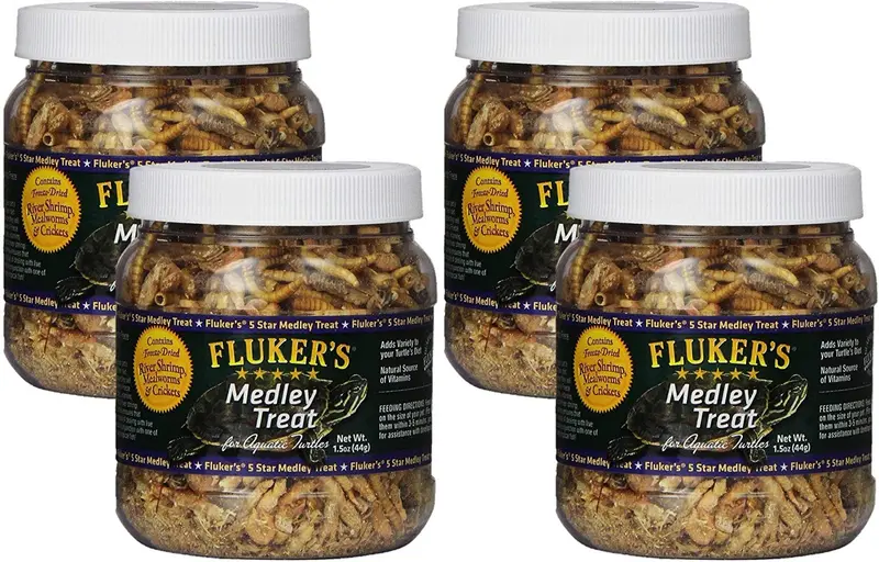 Fluker Labs sfk72020 acuáticas tortuga Medley tratar alimentos, 1.5-Ounce (paquete de 4)