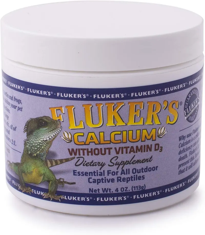 Fluker Labs sfk73016 Reptil Suplemento de calcio sin vitamina D3, 4-Ounce