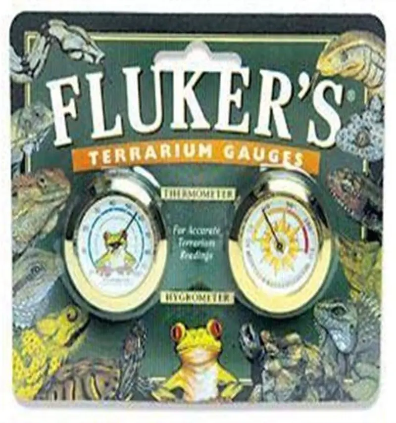 Fluker 'redondo termómetro/higrómetro de Combo Pack para reptiles