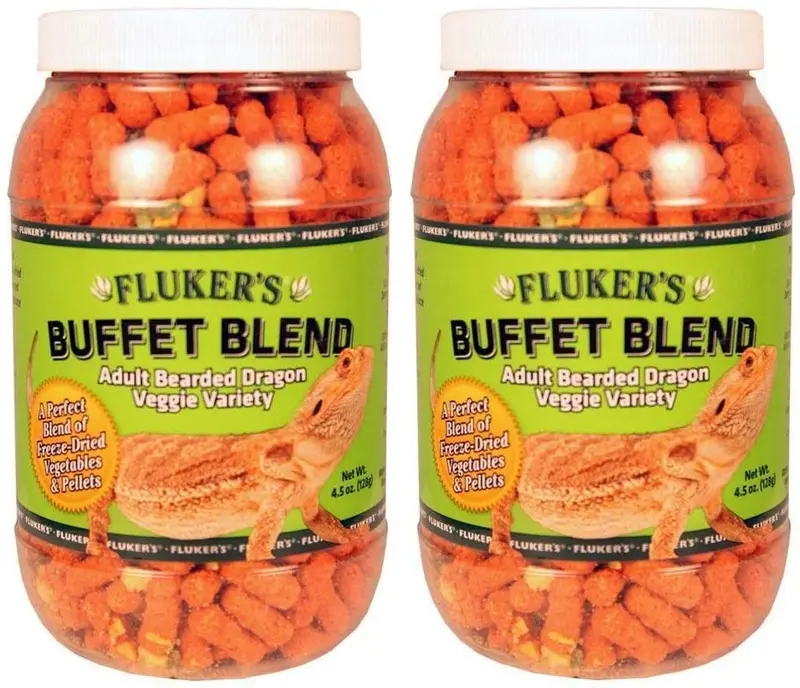 Fluker's 76042 Buffet Blend Adult Bearded Dragon Veggie Variety Diet, 4.5oz