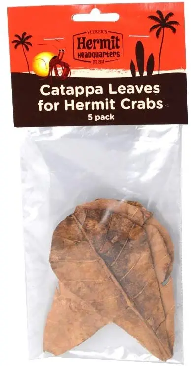 Fluker's Catappa Leaves for Hermit Crabs (5 Leaves Per Pack)