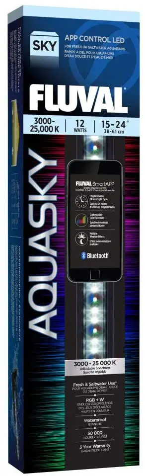 Fluval AQUASKY 2.0 - Luz LED para acuario (15-24 pulgadas)
