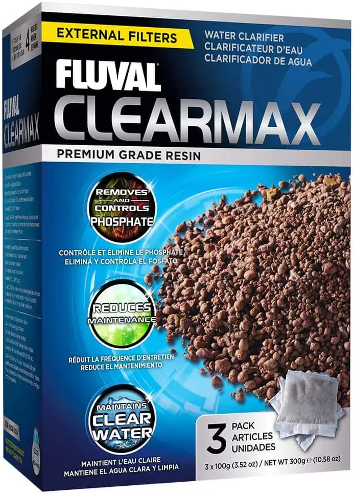 Fluval Clearmax Filtros eliminadores de fosfato, 3.5 onzas, paquete de 3
