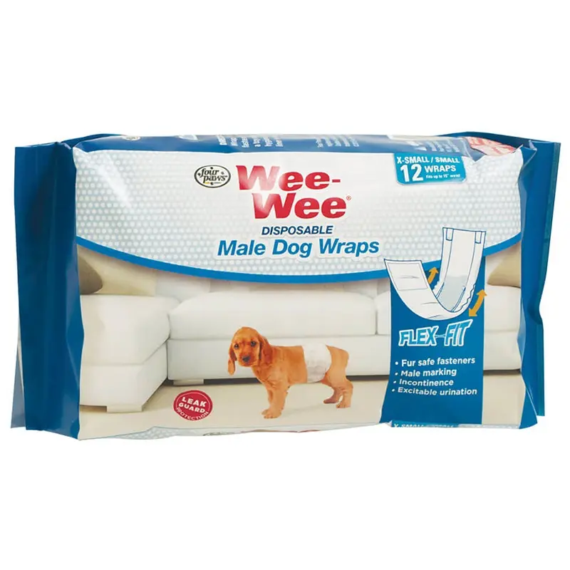 Four Paws Pañal para Perro Macho 12 uds