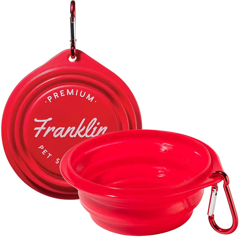 Franklin Pet Supply - Cuenco plegable para mascotas sin BPA, aprobado por la FDA – Perros – Gatos