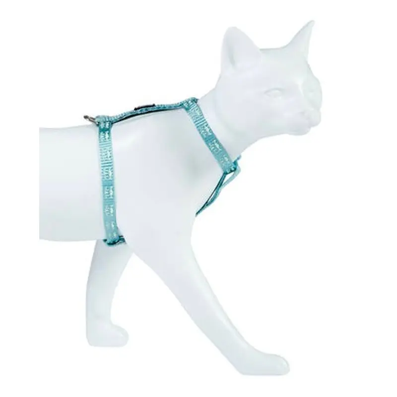 Freedog Arnés gato Reflectante Azul 10 mm x 19/30 cm