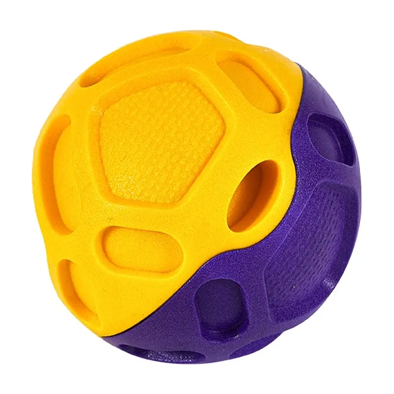 Freedog Pelota Zygo Amarilla y Lila 13 cm