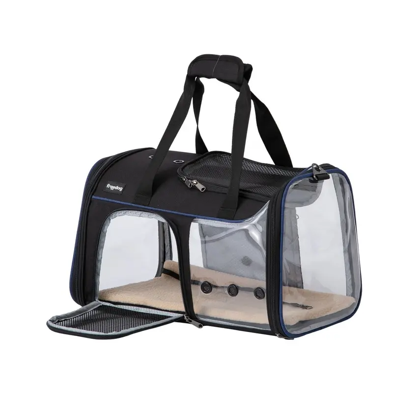 Freedog Transparente JFK Negro y azul Marino 49x29x29 cm