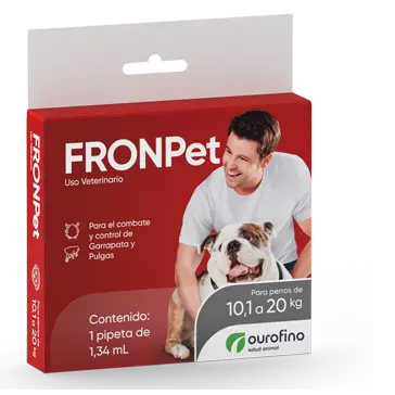 FrontPet Perros 10 a 20 kg ( 1 Pipeta 1.34 mL - Fipronil - Pulgas y Garrapatas ) DESCONTINUADO
