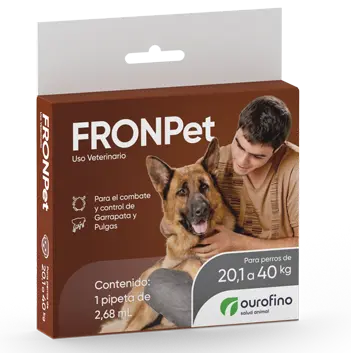 FrontPet Perros 20 a 40 kg ( 1 Pipeta 2.68 mL - Fipronil - Pulgas y Garrapatas ) DESCONTINUADO