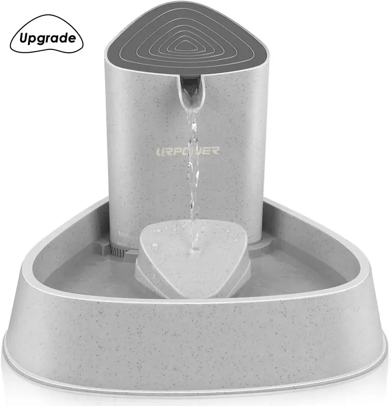 Fuente para mascotas URPOWER, fuente automática actualizada para gato, fuente de agua para perro, gato, dispensador de agua, ajuste de flujo de agua ajustable, fuente para gatos, perros, mascotas