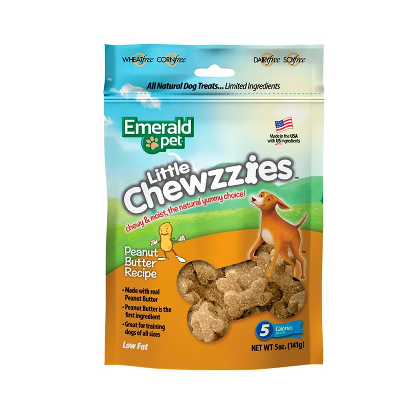 Galletas Emerald Pet Dog Litte Chewzzies Peanut Butter 5oz