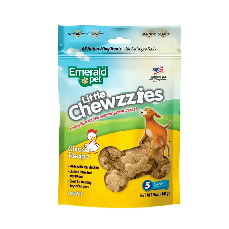 Galletas Emerald Pet Dog Little Chewzzies Pollo 5oz