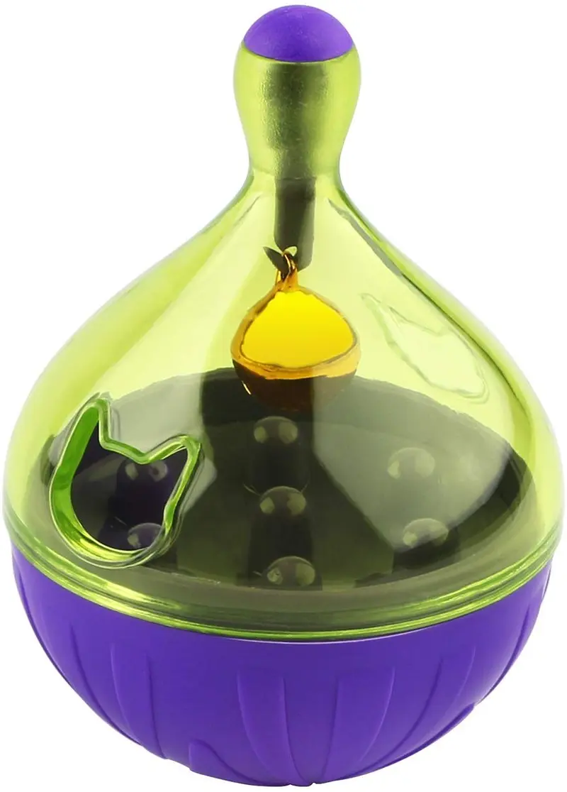 Gato de Mascota bola dispensadora de comida para perros y gatos, interactivo juguetes de mascotas Dispensador de, vaso de pelota IQ, juguete masticable juguetes de comida para perros y gatos
