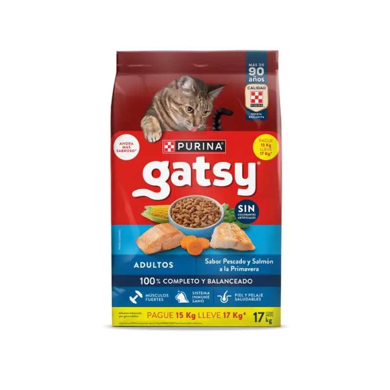 Gatsy Pescado Y Salmon Pg 15kg Llv 17kg
