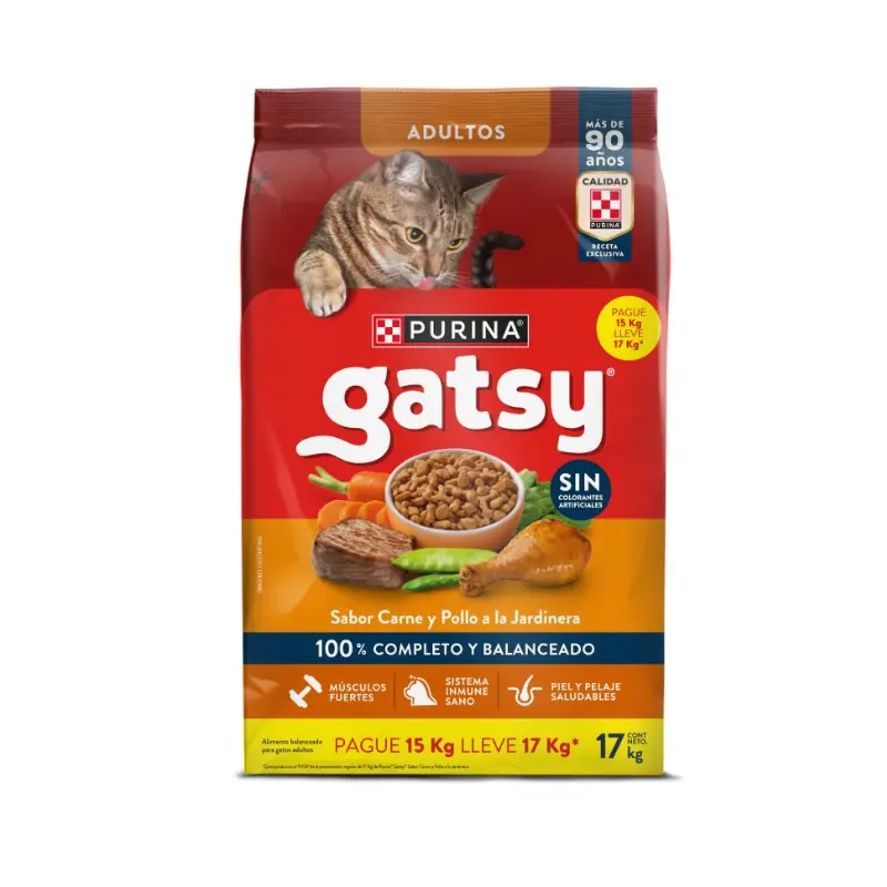 Gatsy Pollo y Carne Pague 15 kg Lleve 17 kg