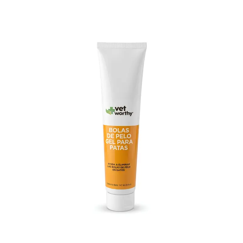 Gel para Patas para Bolas de Pelo de Vet Worthy® – Con Psyllium y Aceite de Coco para Gatos