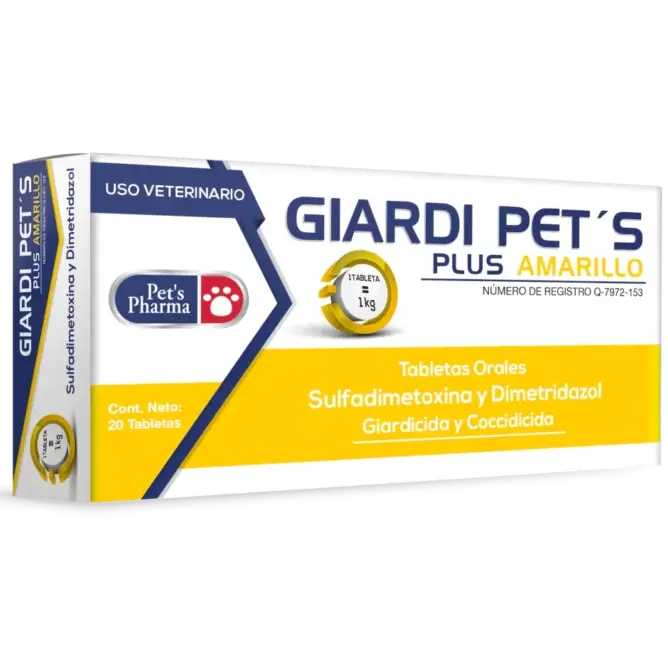 Giardi Pets Plus Amarillo 20 tabletas ( Giardipets )
