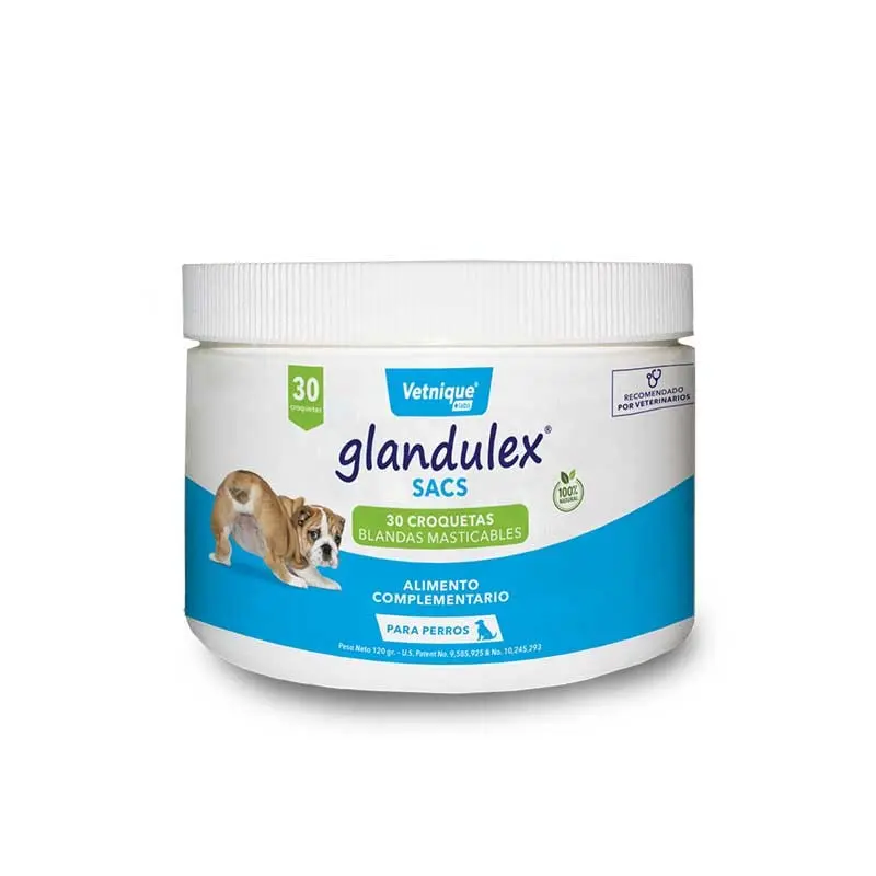 Glandulex Sacs 30 Croquetas | Salud Glándulas Anales Perros y Gatos